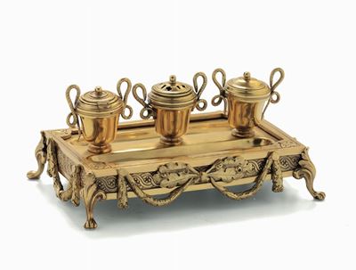 Calamaio in Bronzo Dorato, Inghilterra Primi XIX Secolo