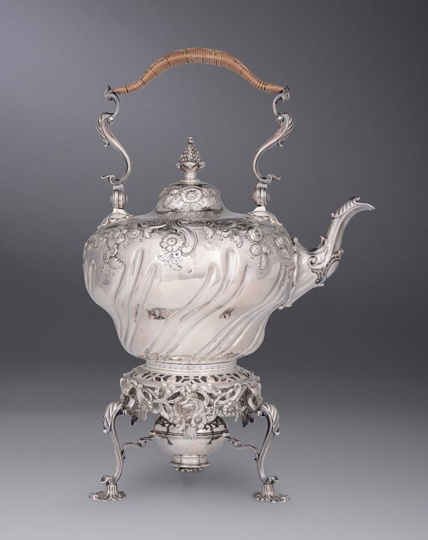 A silver samovar, London 1759, maker unidentified