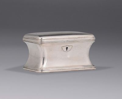 Scatola Porta Tè in Argento Sbalzato, Vienna 1857