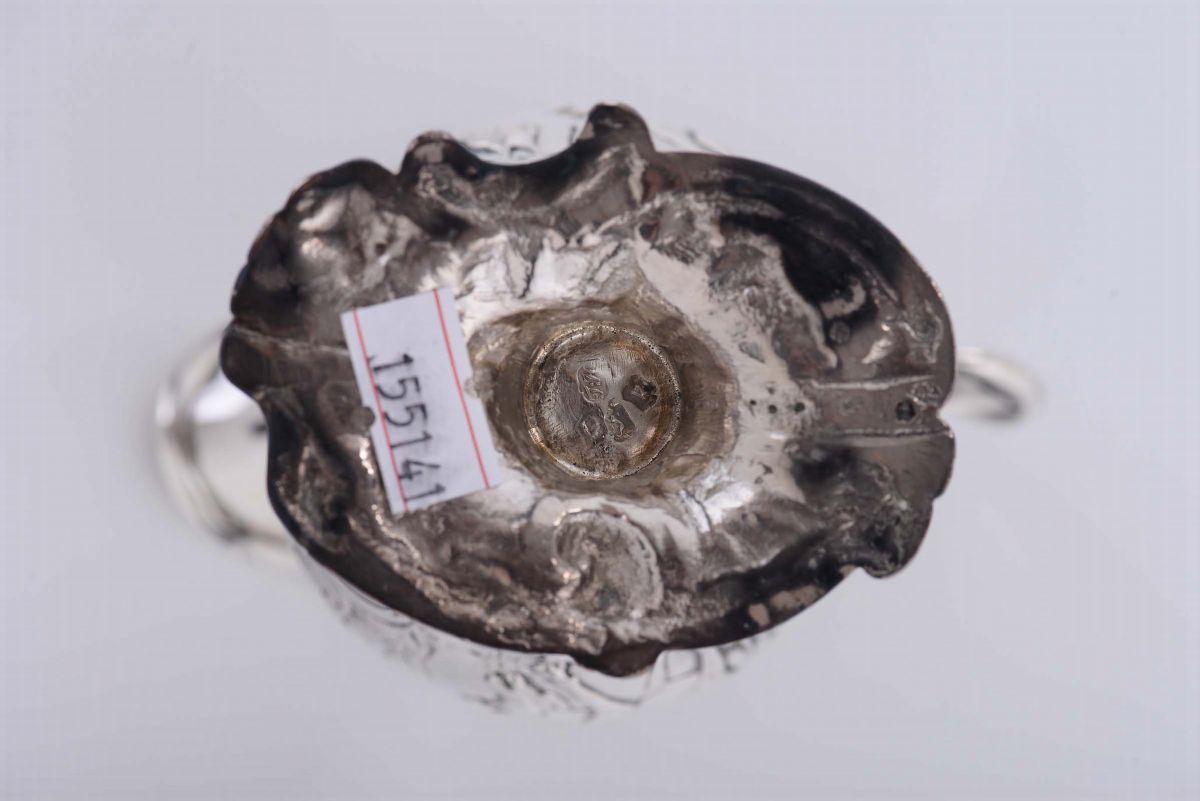 Lattiera Rococo in Argento, Londra 1785, Argentiere Ih