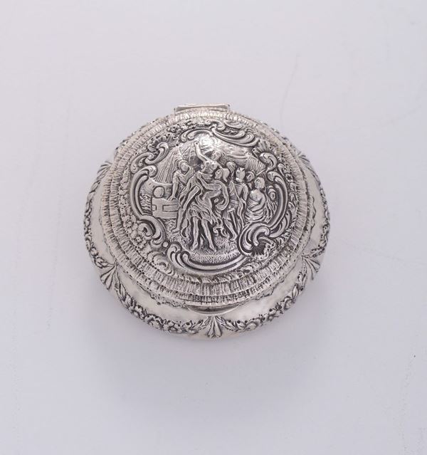 Scatola porta cipria in argento sterling, USA XX secolo