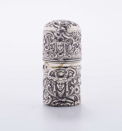 Scatola Porta Profumo con Bottiglia di Cristallo, Londra 1898