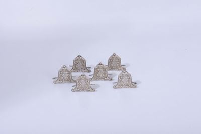 Sei Segnaposto con Monogramma, Francia XIX Secolo