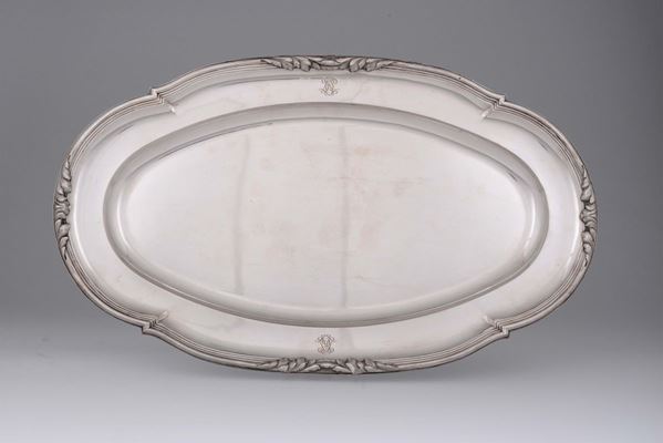 A silver tray, Paris, 20th century, maker G. Keller
