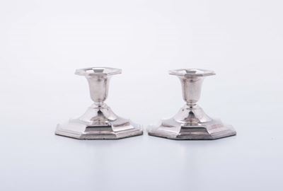 Coppia di Candelieri in Argento, Inizio XX Secolo