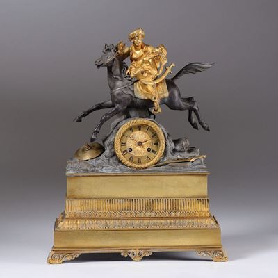 Pendola da Tavolo in Bronzo, Francia XIX Secolo