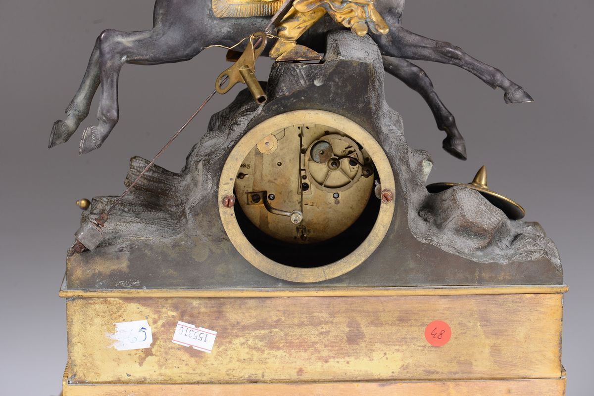 Pendola da Tavolo in Bronzo, Francia XIX Secolo