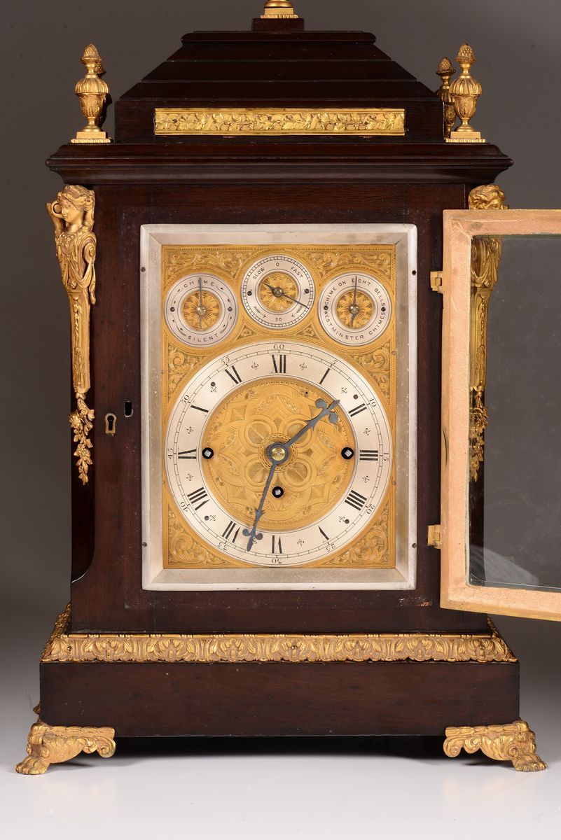 Orologio Bracket Inglese con Carillon, 1870 Circa