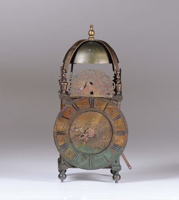 A John Ebsworth lantern clock, England, 18th century