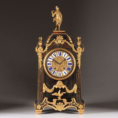 Pendola da Tavolo con Intarsi in Boulle, Francia Luigi XIV