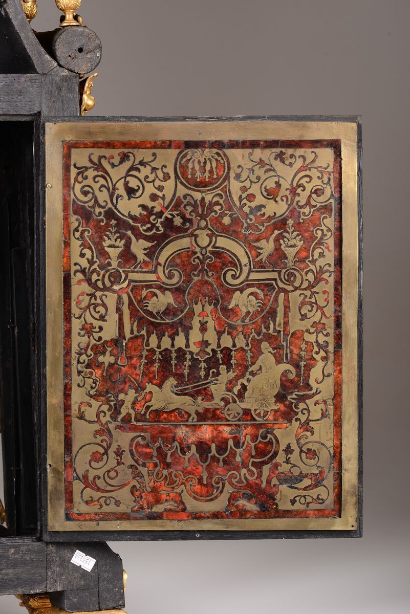 Pendola da Tavolo con Intarsi in Boulle, Francia Luigi XIV