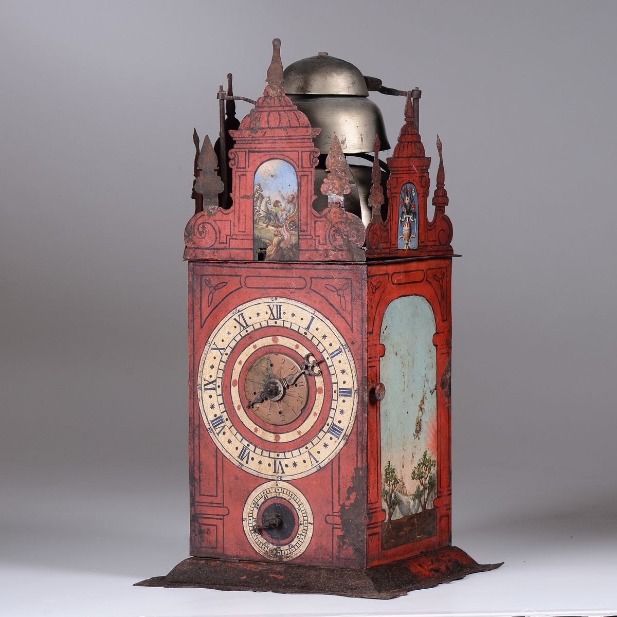 Orologio in Metallo Dipinto, Germania XVII Secolo