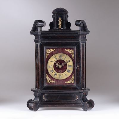 Pendola da Tavolo in Legno Ebanizzato, Austria XVIII-XIX Secolo
