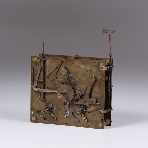 A Cartel clock mechanism, France, 18th century