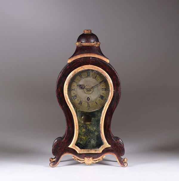 A Neuchatel style table clock, Louis Simon a Geneve, late 18th century