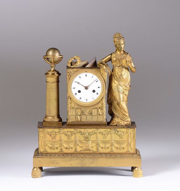 An ormolu tabel clock, France, late 19th century