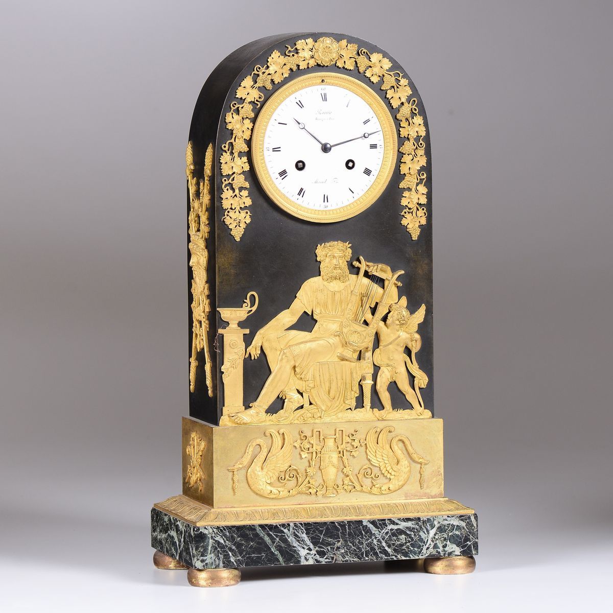 Pendola da Tavolo in Bronzo, Parigi Inizio XIX Secolo