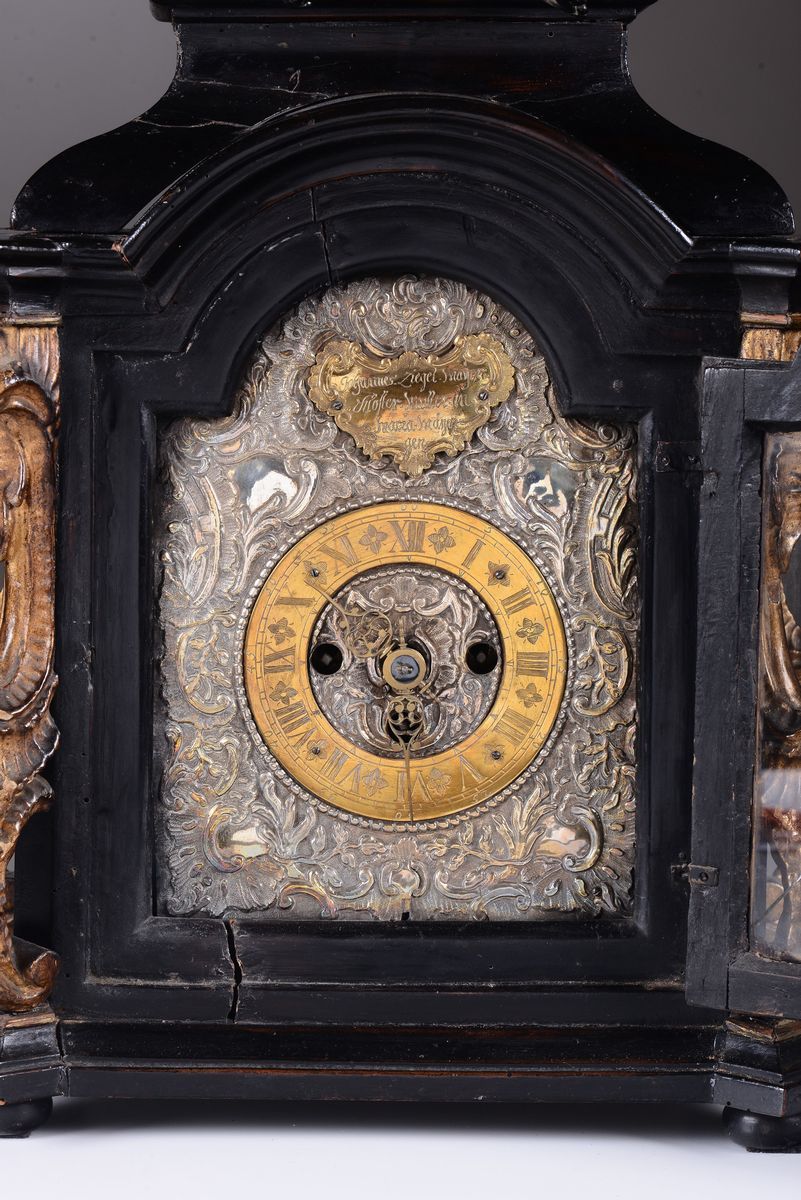 Pendola da Tavolo, Johannes Ziegel-mayer-hoffer Muller Maria Mayergen, Vienna Fine XVII Secolo