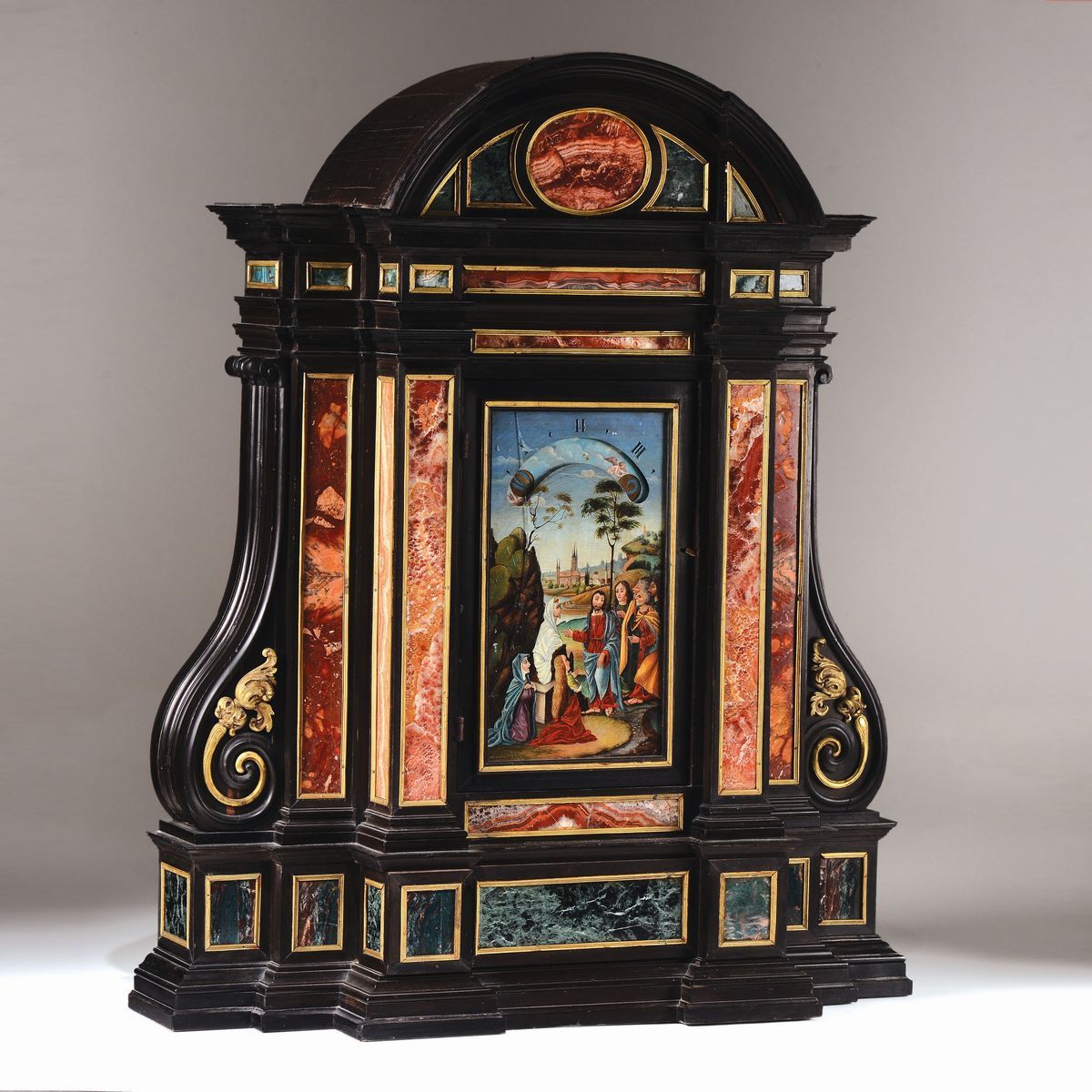 Orologio Notturno in Ebano, Pietre Dure e Bronzo Dorato, Gio Monginot, Firenze, Circa 1690