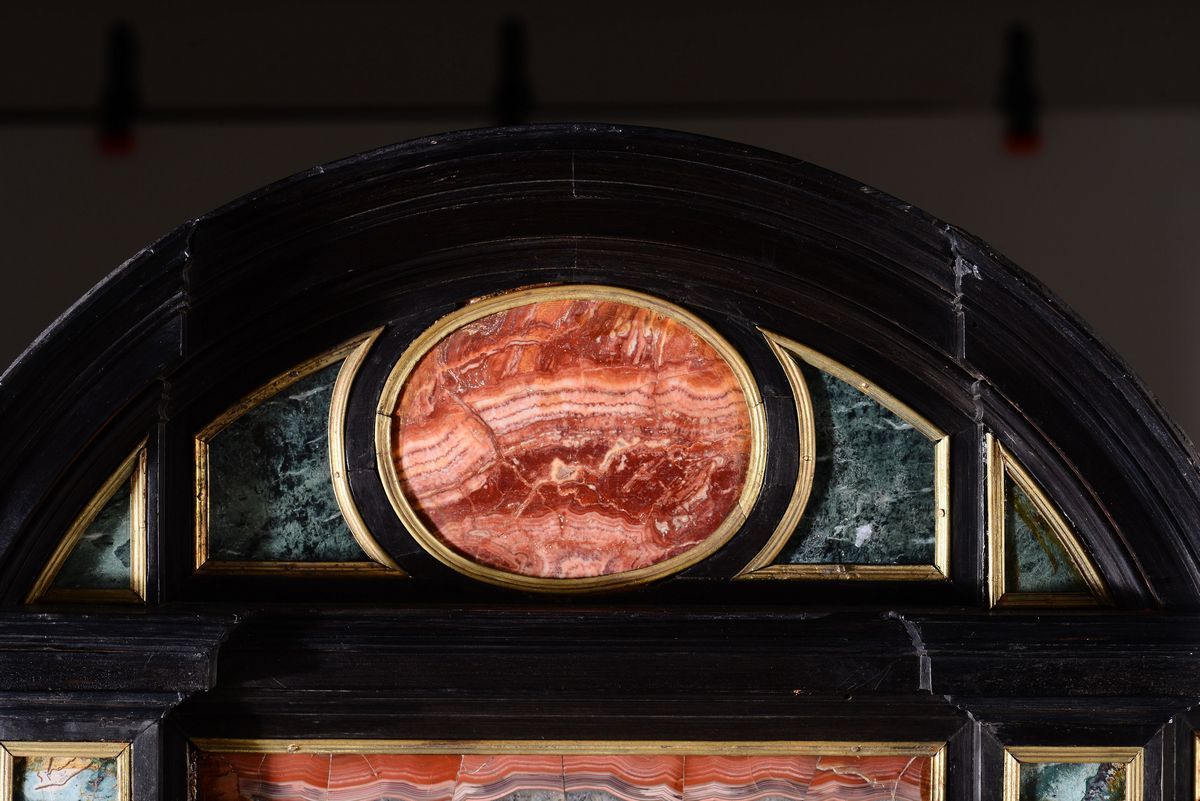 Orologio Notturno in Ebano, Pietre Dure e Bronzo Dorato, Gio Monginot, Firenze, Circa 1690