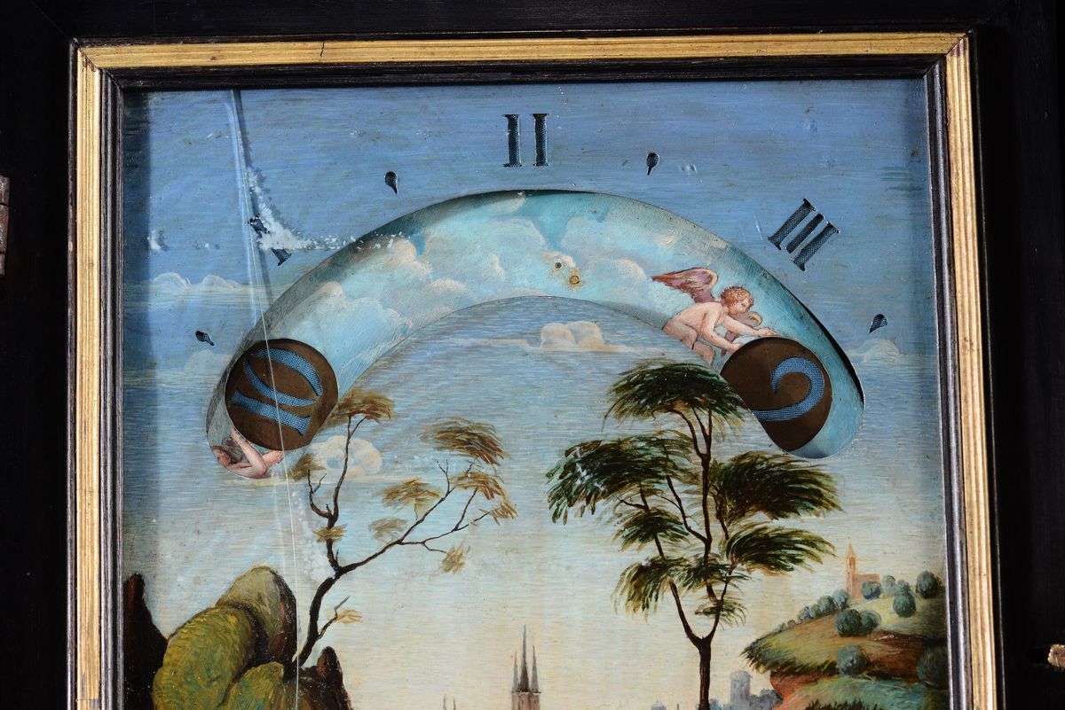 Orologio Notturno in Ebano, Pietre Dure e Bronzo Dorato, Gio Monginot, Firenze, Circa 1690