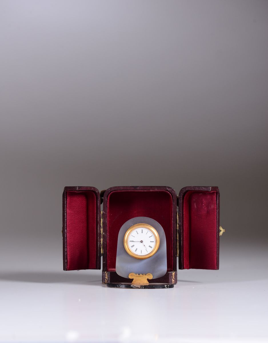 Orologio in Agata e Oro, XX Secolo