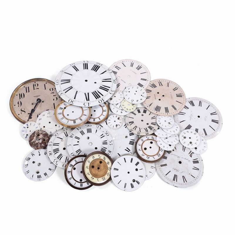 A Lot of clock faces for clocks  - Auction Table Clocks - Cambi Casa d'Aste