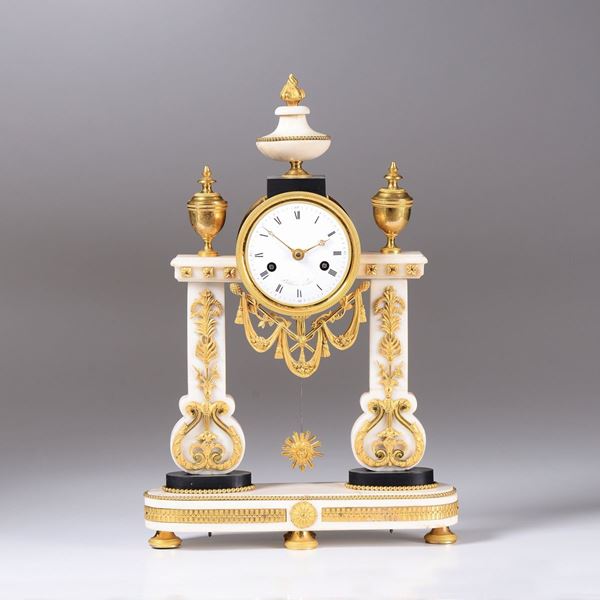 A portico clock, Philibert a Paris, France, early 19th century