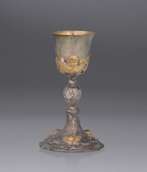 A silver goblet, Italy, 19th-20th century, apparently unmarked