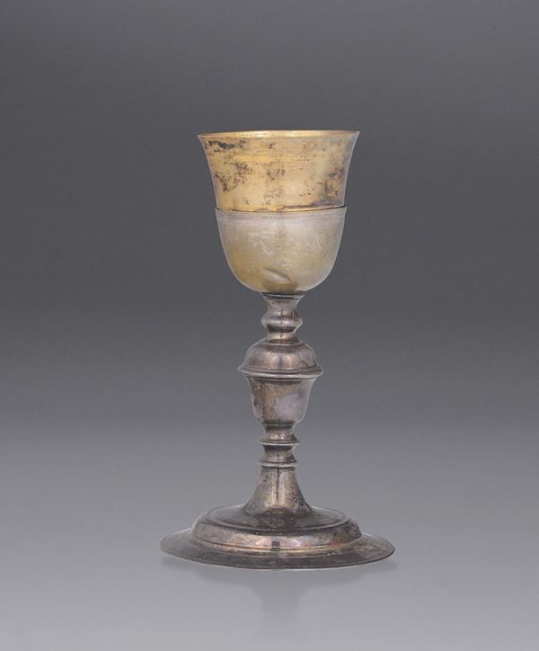 A silver-gilt goblet, Italy, 18th century, apparently unmarked
