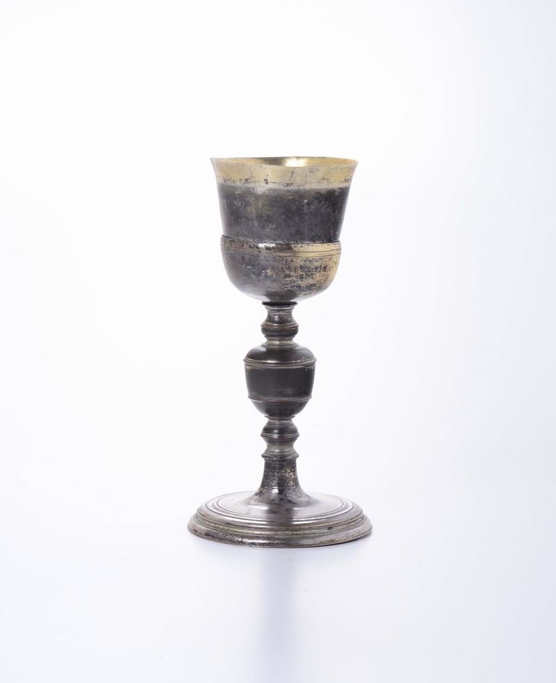 Due calici in metallo argentato, XVIII-XIX secolo  - Auction Fine Art - Cambi Casa d'Aste
