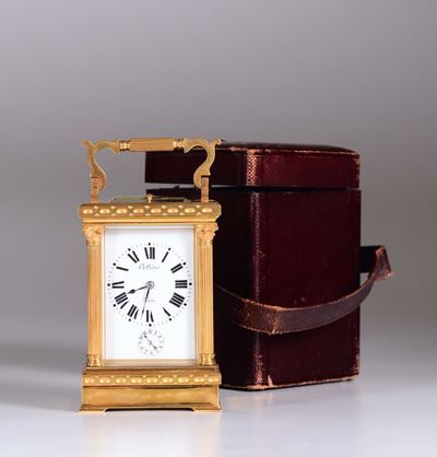 Cappuccina da Viaggio in Ottone Dorato, Ch. Oudin, Parigi, XIX Secolo