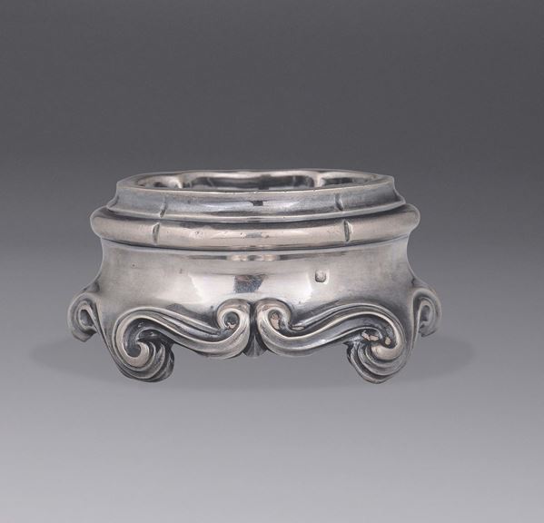 A silver salt shaker, Messina (?) 1758