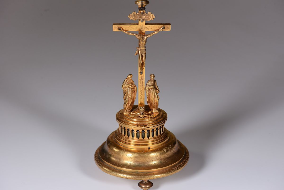 Orologio a Calvario, Jacob Mayr, Austria XVIII Secolo