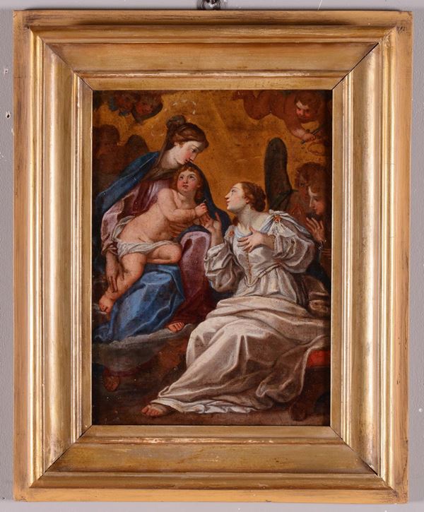 Scuola del XVIII secolo Matrimonio mistico di Santa Caterina