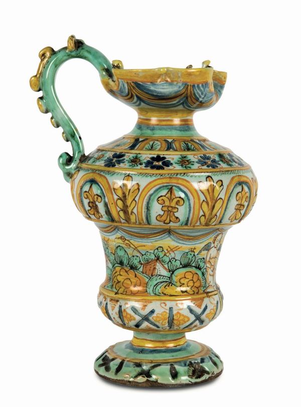 A Deruta jug, late 16th - early 17th century workshop