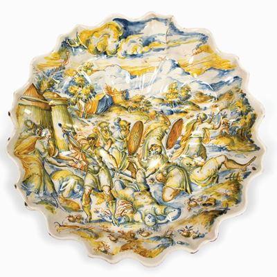 Grande Coppa Faenza, Bottega di Leonardo Bettisi Detto “don Pino”, 1570- 75 Ca.