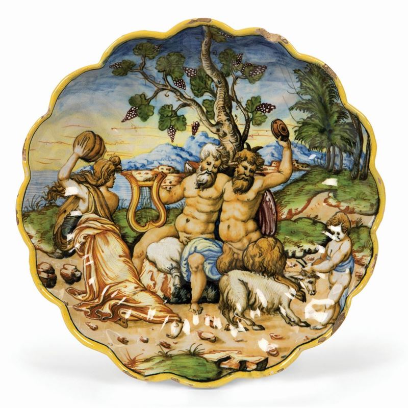 Coppa Rimini (?), 1560-65 ca.  - Auction Important Italian majolica from the Renaissance to the Baroque - Cambi Casa d'Aste