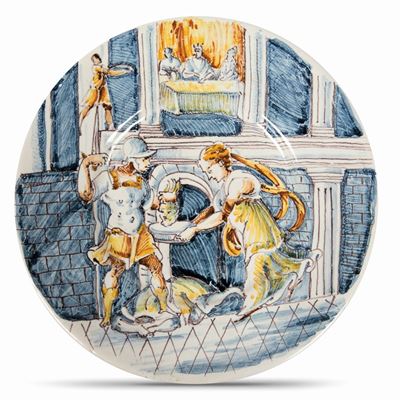 Piatto Faenza, Pittore del Servizio V (o U) Numerato, Ultimo Quarto del '500