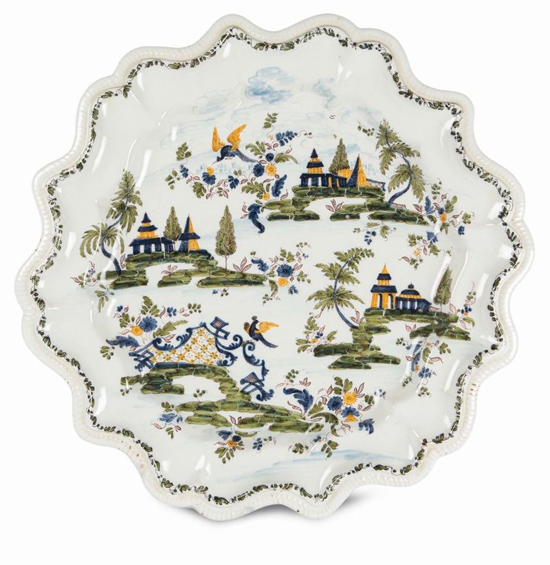 A large and rare Nove tray, Antonibon factory, mid 18th century  - Auction Majolica and porcelain from the 16th to the 19th century - Cambi Casa d'Aste