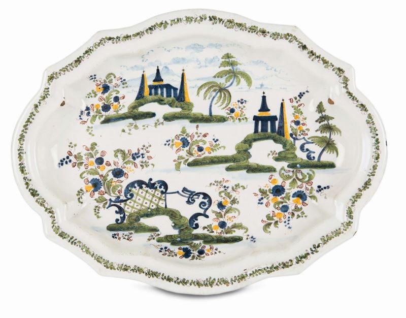 A Nove tray, Antonibon factory, mid 18th century  - Auction Majolica and porcelain from the 16th to the 19th century - Cambi Casa d'Aste