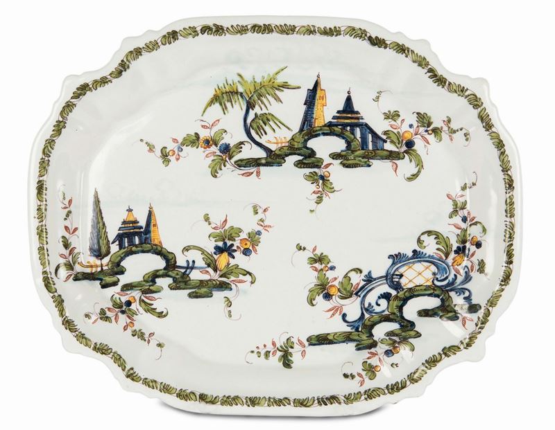 A Nove tray, Antonibon factory, circa mid 18th century  - Auction Majolica and porcelain from the 16th to the 19th century - Cambi Casa d'Aste