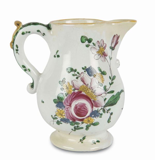 A maiolica milk jug, Milan, workshop from the second half of the 18th century