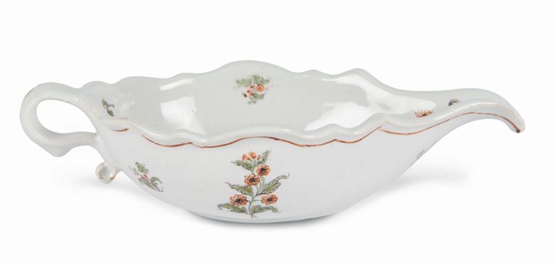 A Nove sauce boat, workshop from the second half of the 18th century  - Auction Majolica and porcelain from the 16th to the 19th century - Cambi Casa d'Aste