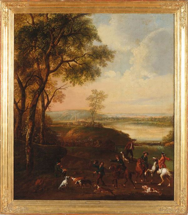 Scuola del XVIII secolo Scena di caccia