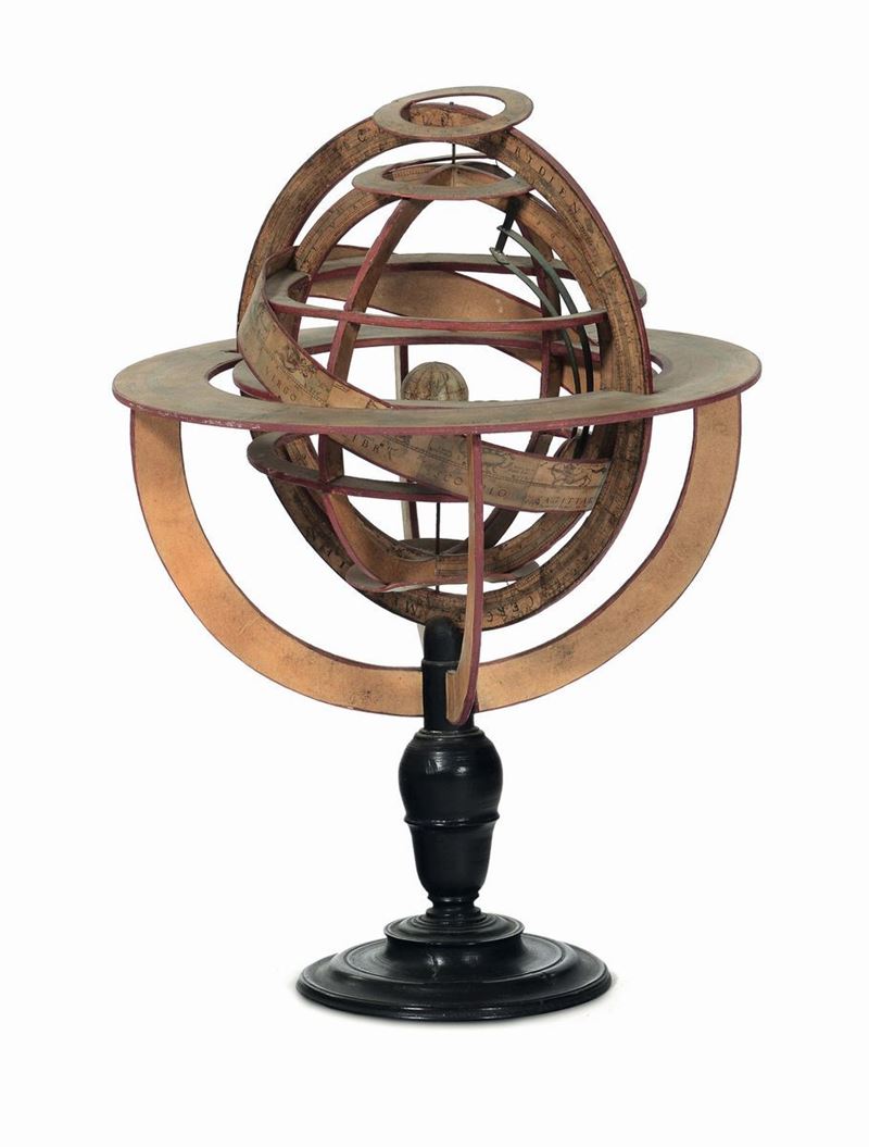 Sfera armillare del sistema tolemaico tipo Delamarche, Francia XIX secolo  - Auction Maritime Art and Scientific Instruments - Cambi Casa d'Aste