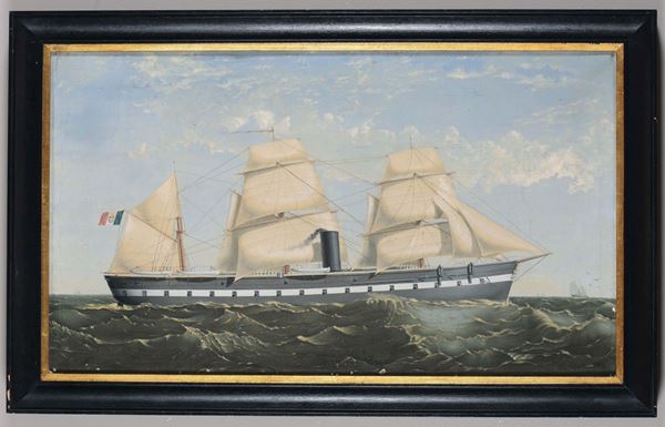 Scuola Italiana del XIX secolo Ritratto della Regia fregata corazzata Re d’Italia, 1864