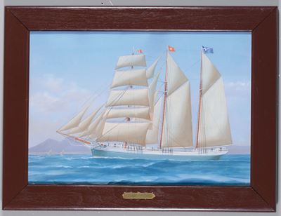 Antonio De Simone (1851-1907)ritratto del Brigantino Goletta Greco Panaghia Canala