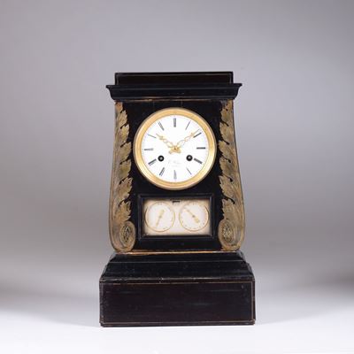 Orologio Carlo X in Legno Ebanizzato, F. Behrer, Francia XIX Secolo