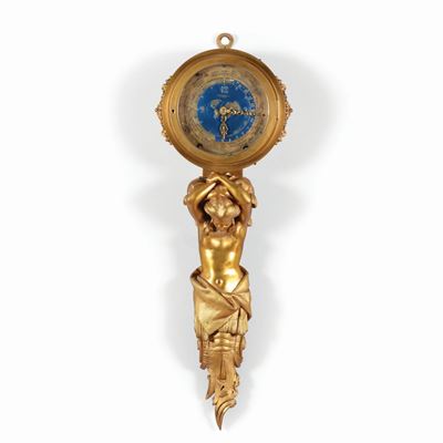 Orologio da Parete in Bronzo Dorato, Fine XIX Secolo